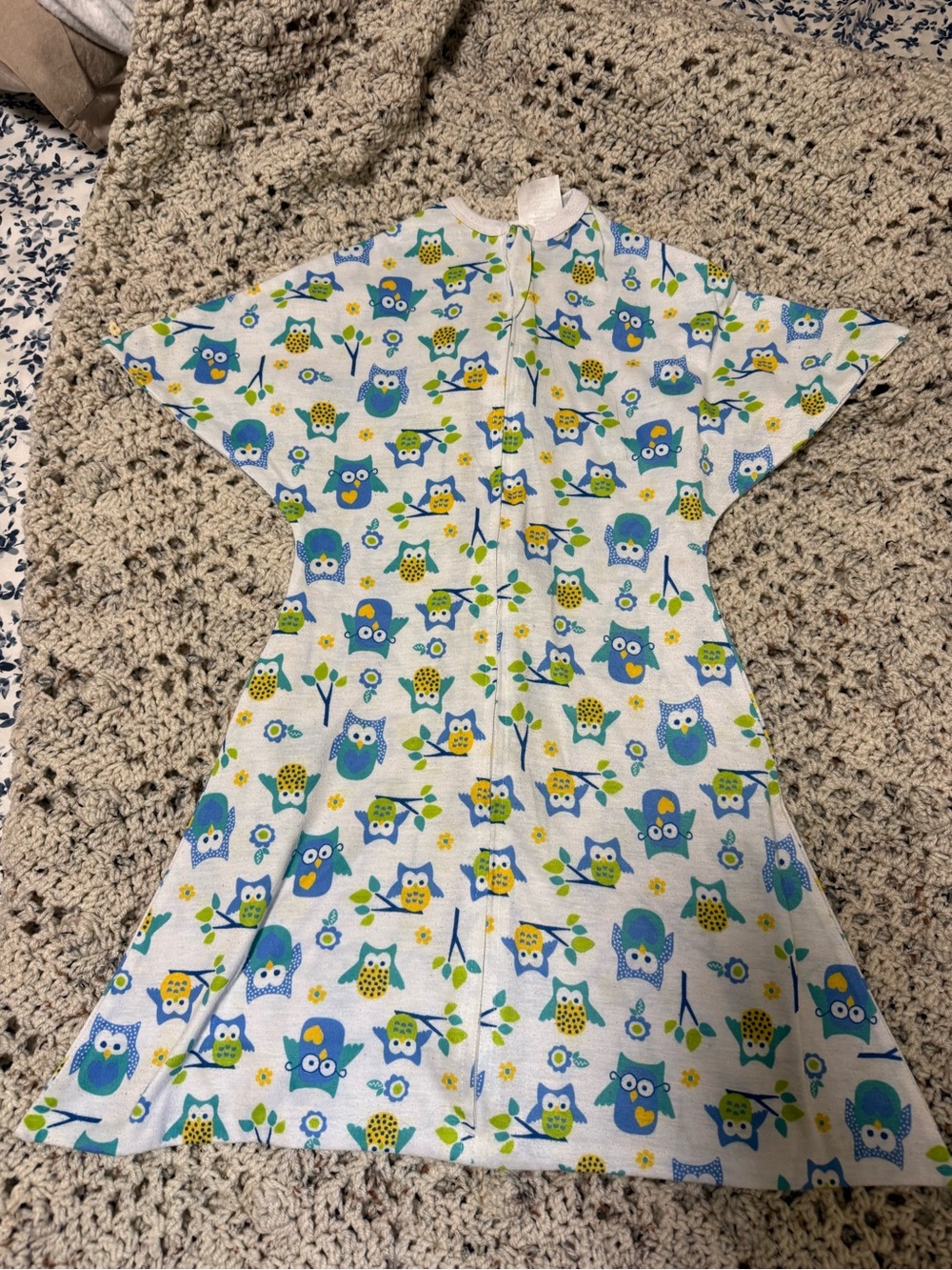 Zipadee Zip Blue & Green Owl Kids Small Sleep Sack 4-8m